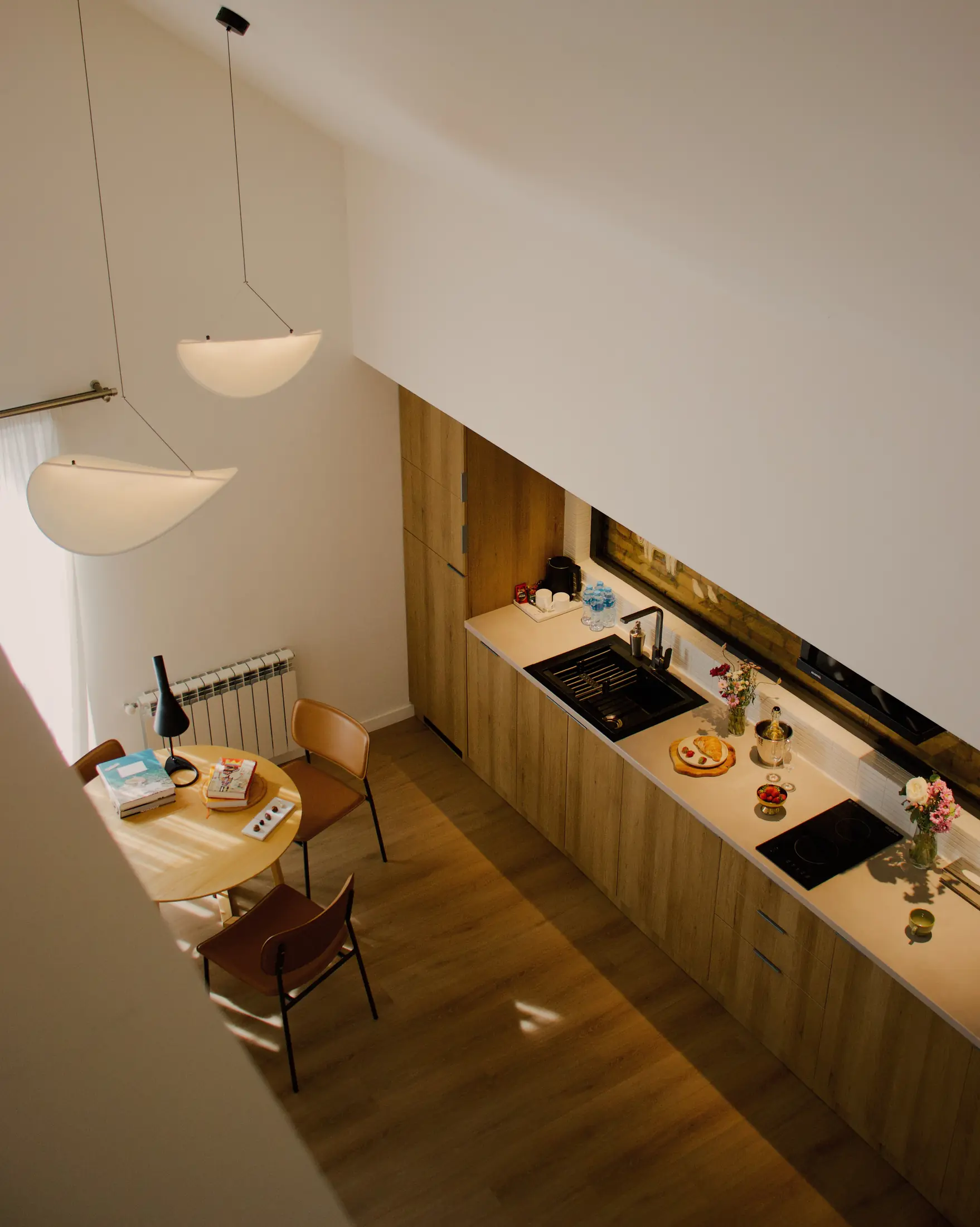 Apartment kitchen from above