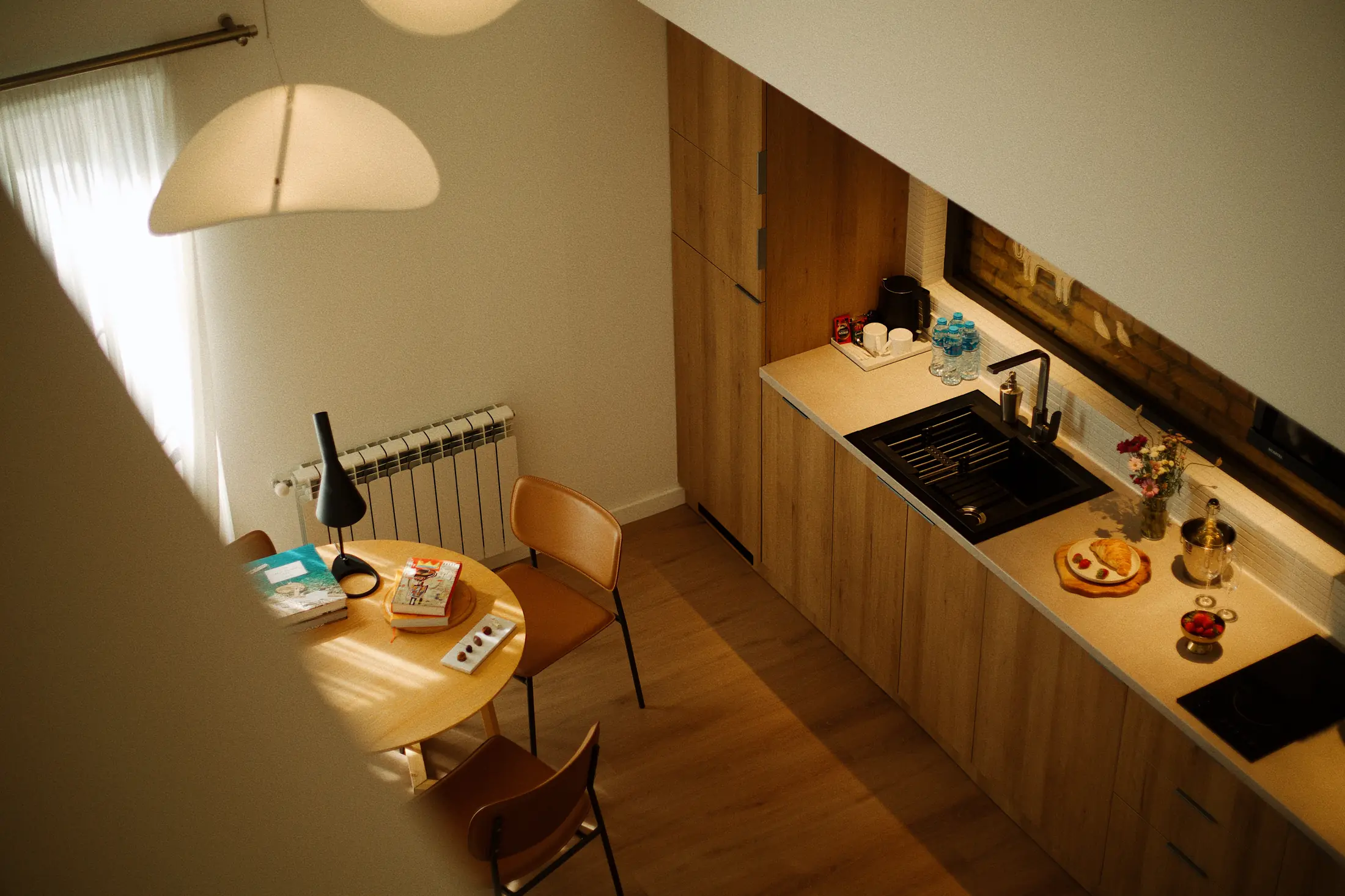 Apartment kitchen and dining room