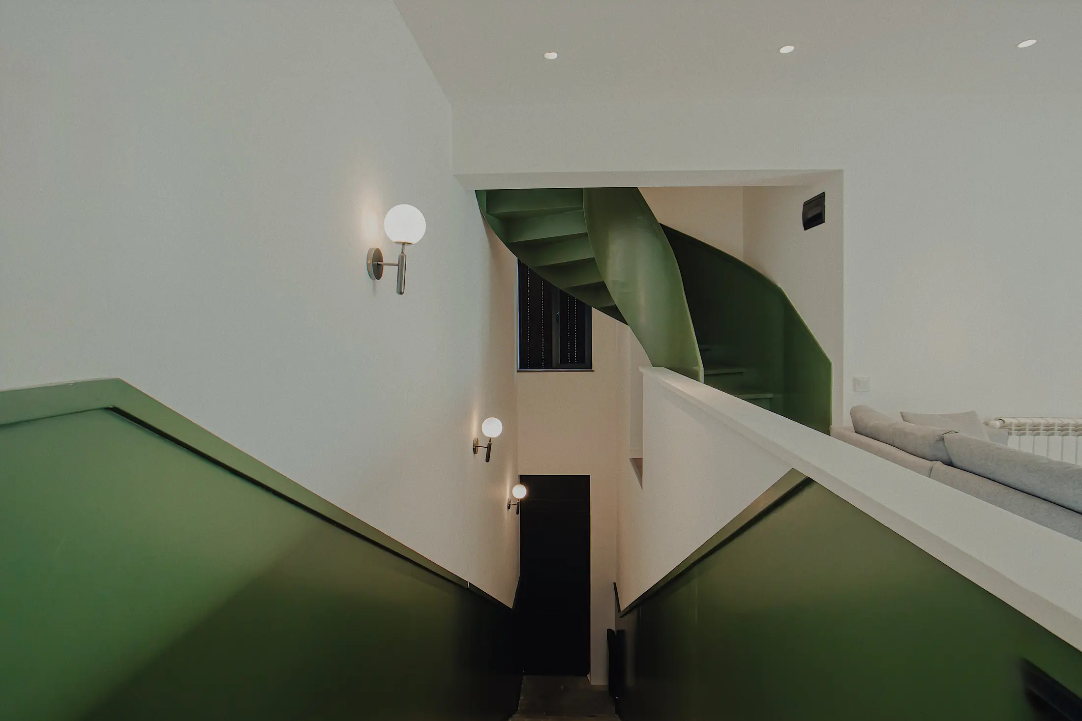 Modern white stairwell