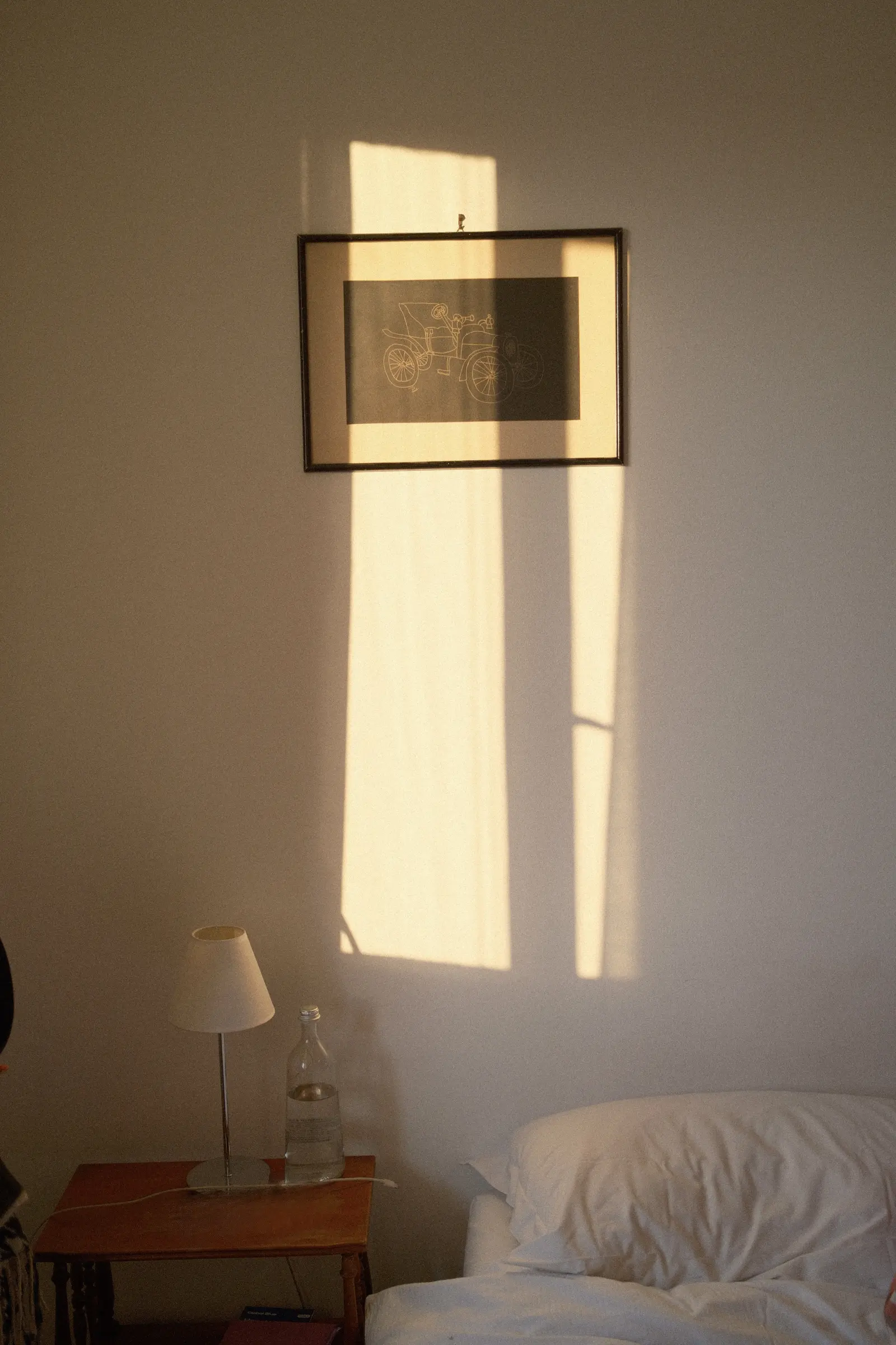 Late light in a quiet bedroom