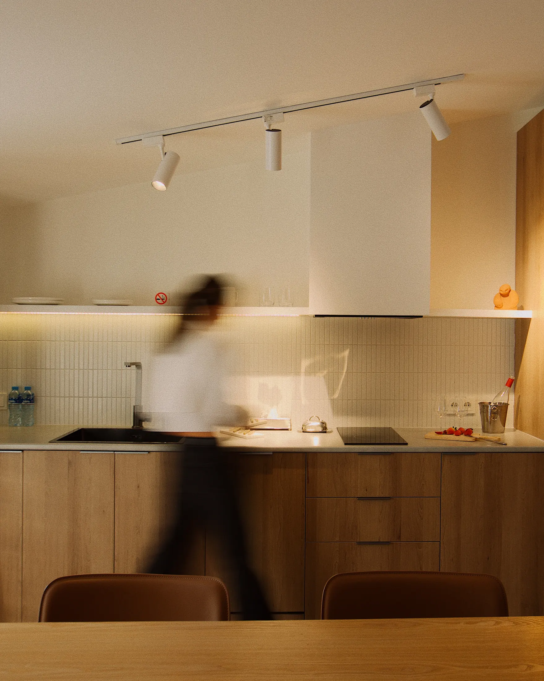 Motion blur in a quiet kitchen
